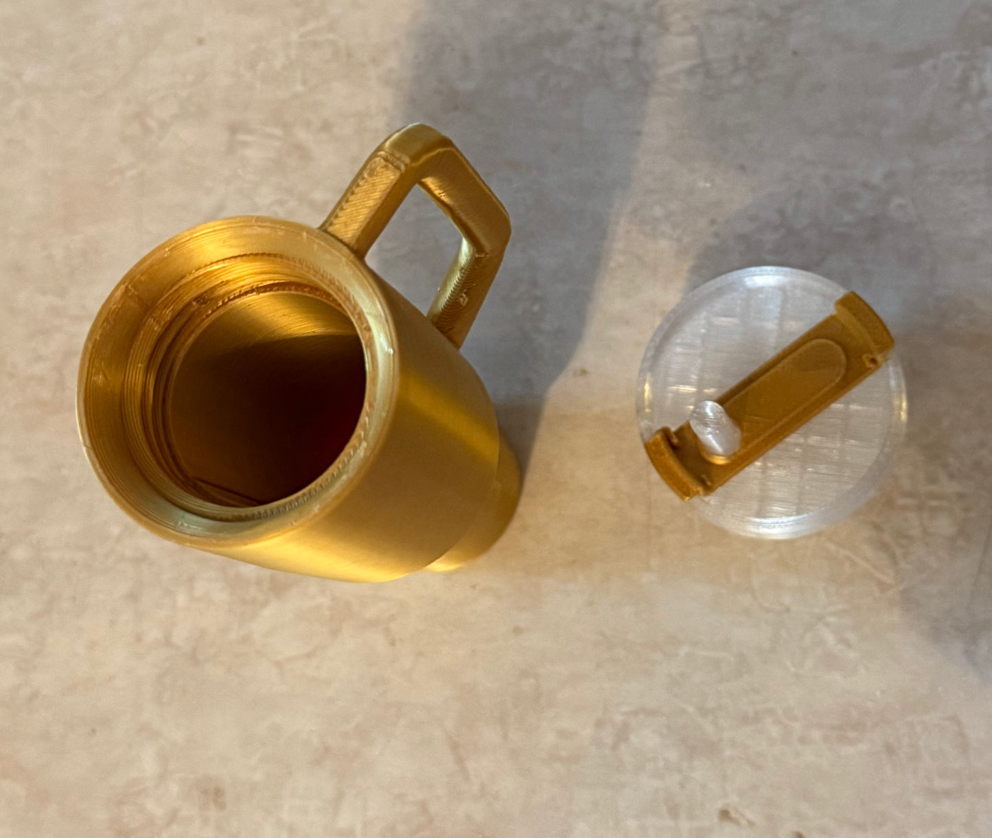 Golden Mini Stanley Cup Tumbler – Stash Cap / Shot on the Go Edition!