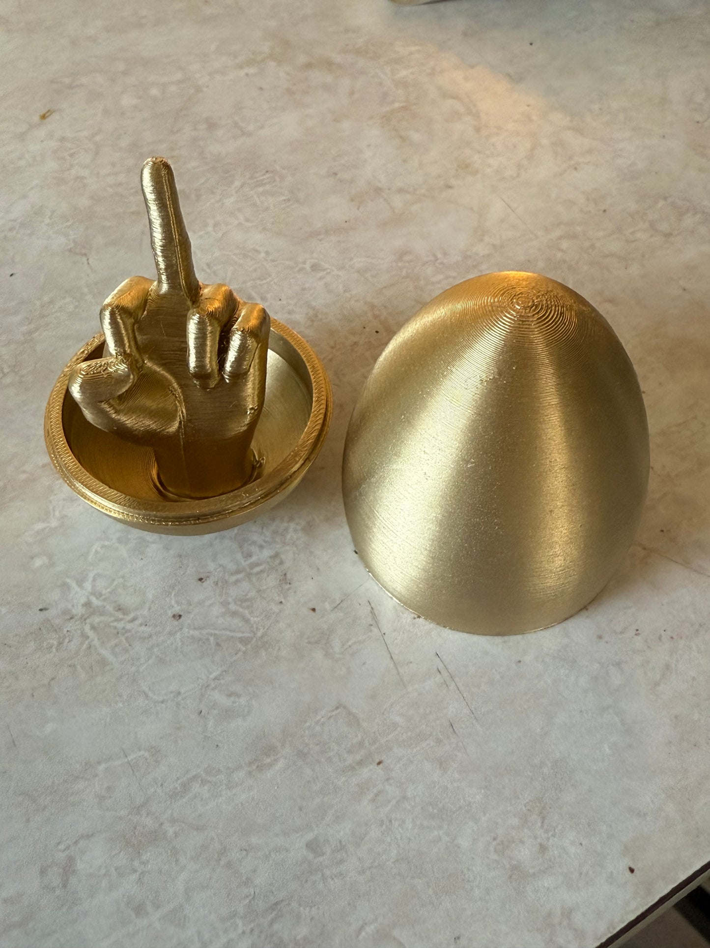 Golden Middle Finger Easter Egg Gag Gift