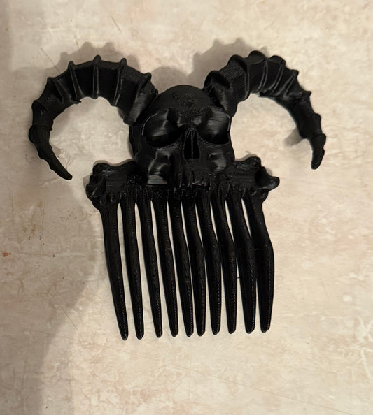 Demonic Skull Horn Comb