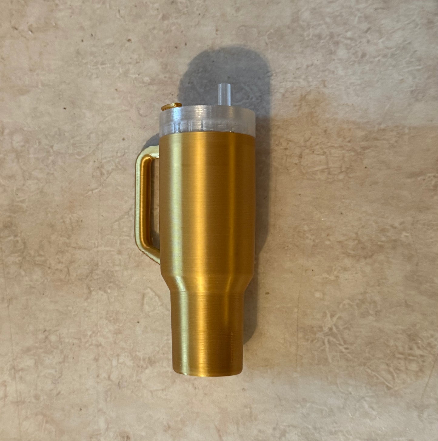 Golden Mini Stanley Cup Tumbler – Stash Cap / Shot on the Go Edition!