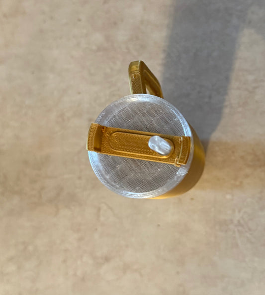 Golden Mini Stanley Cup Tumbler – Stash Cap / Shot on the Go Edition!